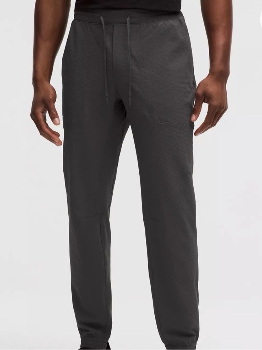 Lululemon License to Train Joggers in a textured graphite grey fabric